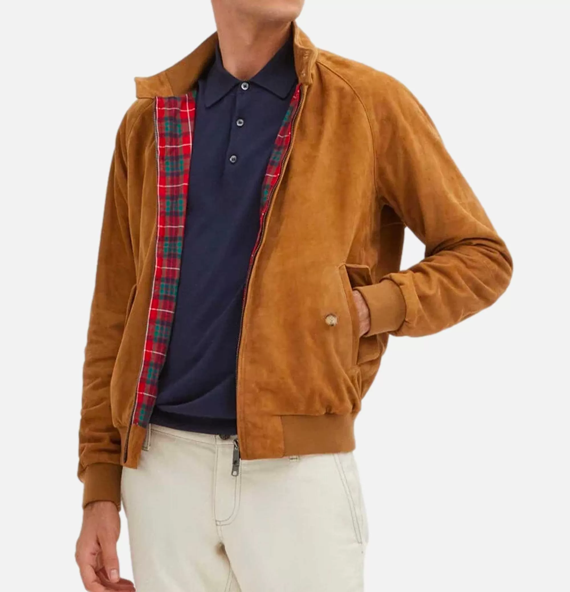 BARACUTA Blouson G9 Suede Tobacco^ Blousons & Manteaux