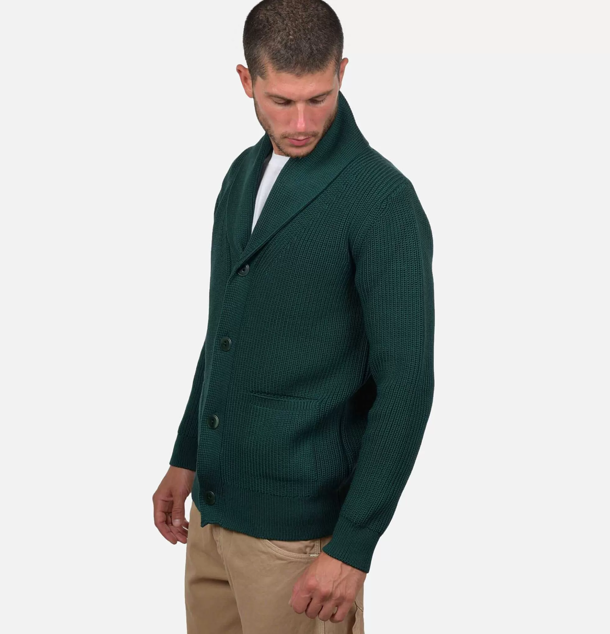 NITTO KNITWEAR Cardigan Vasken Forrest Green^ Pulls & Cardigans