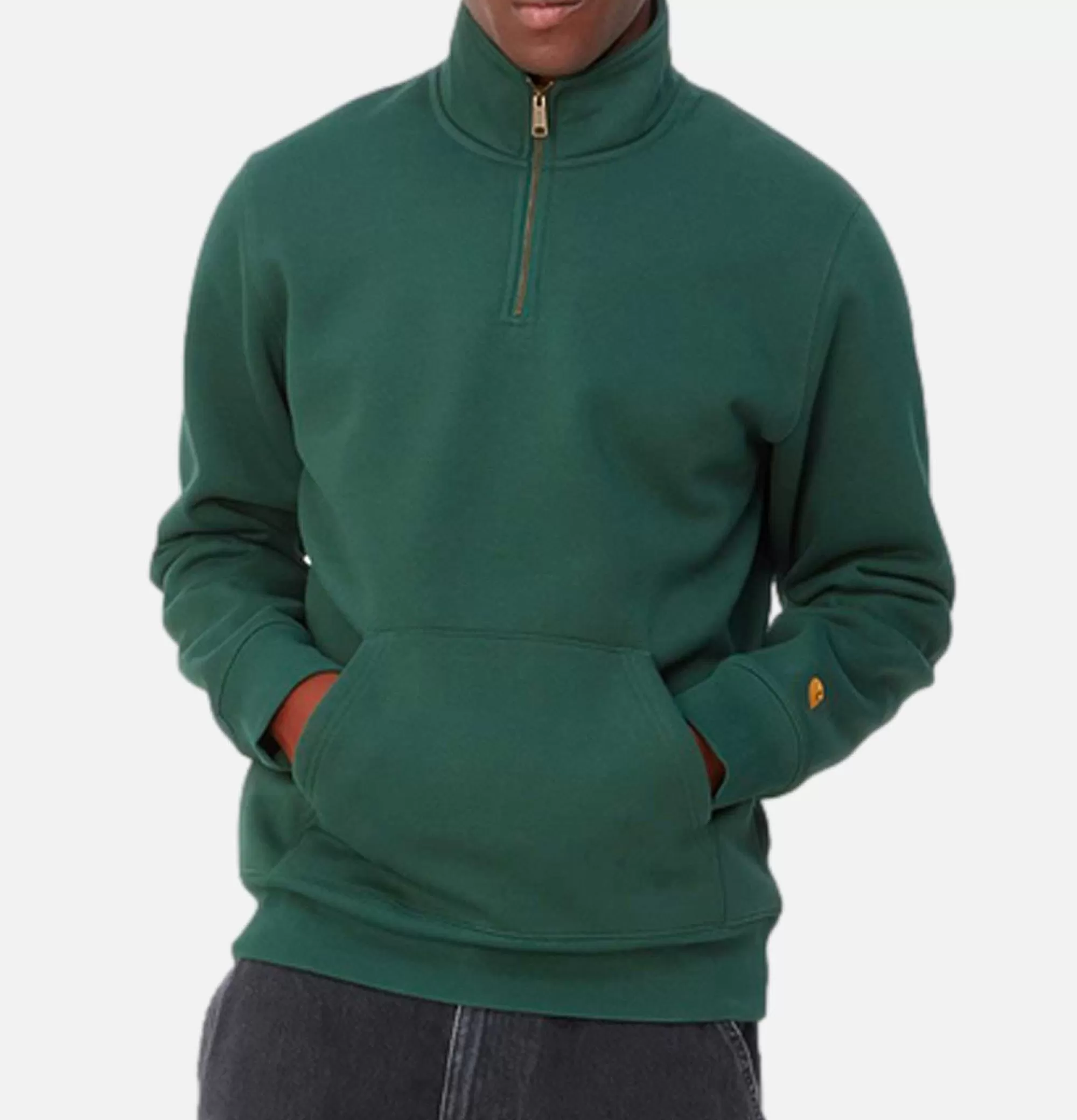 CARHARTT WIP Chase Neck Zip Sweat Discovery Green^ Sweats & Polaires