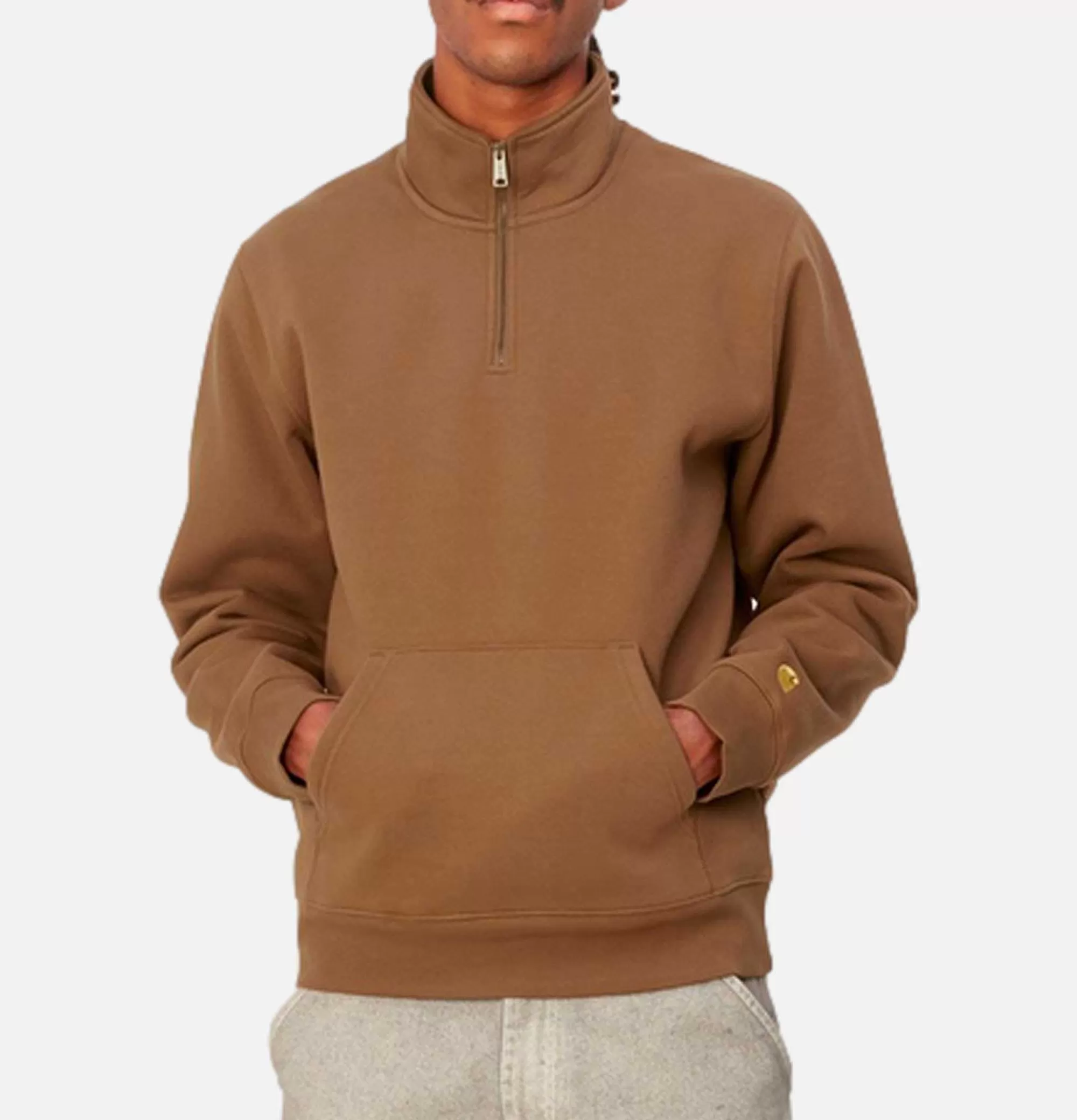 CARHARTT WIP Chase Neck Zip Sweat Tamarind^ Sweats & Polaires