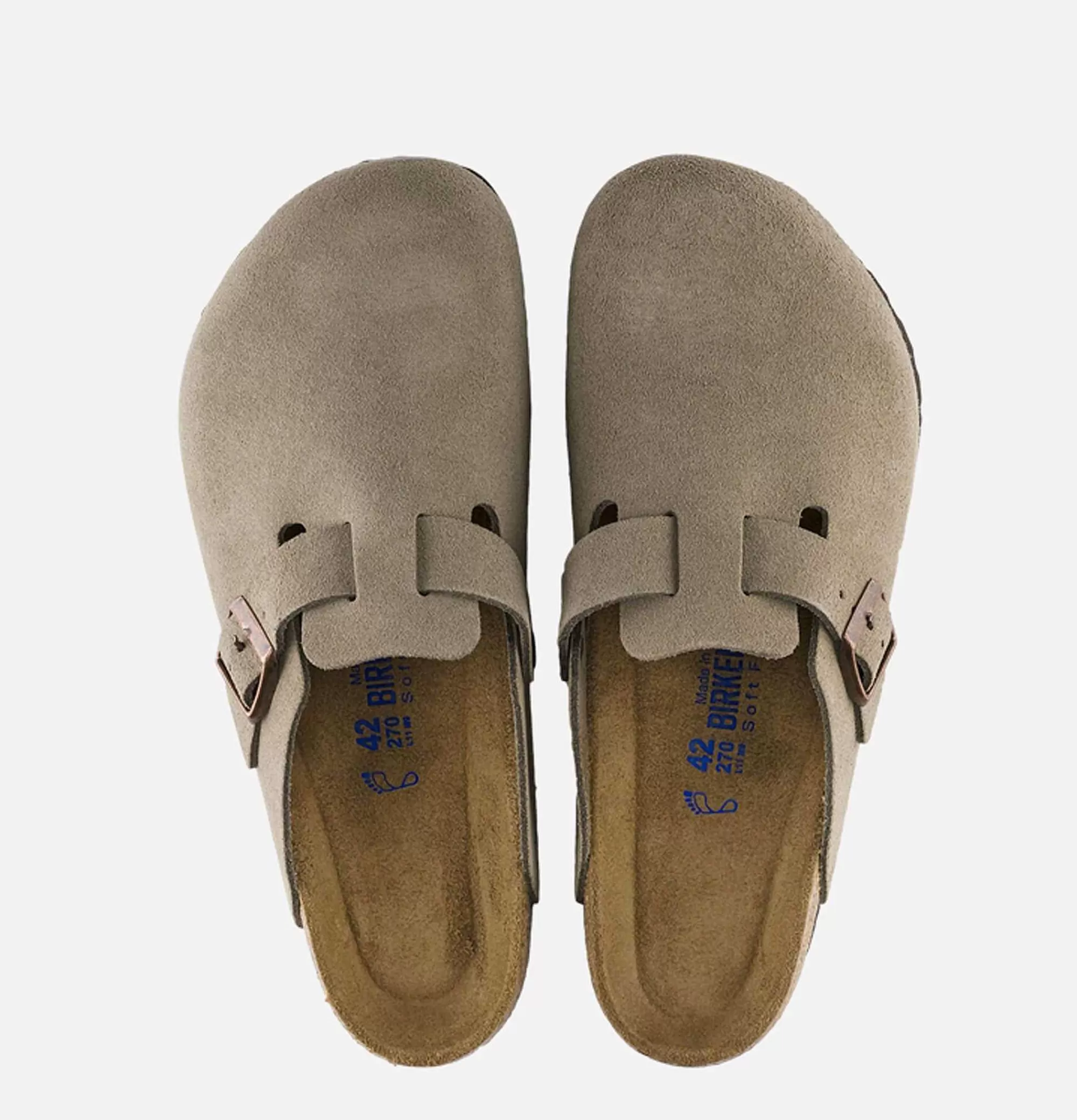 BIRKENSTOCK Chaussures Boston Taupe Soft Footbed^Homme Sandales