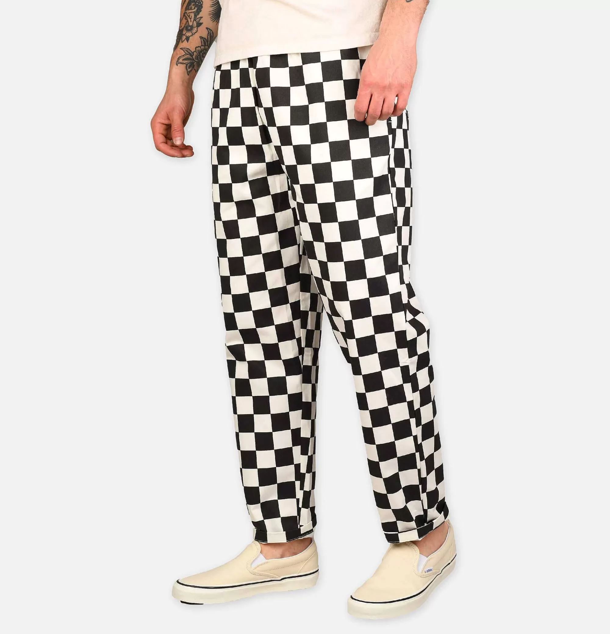 COOKMAN Chef Pant Checker Black^ Pantalons