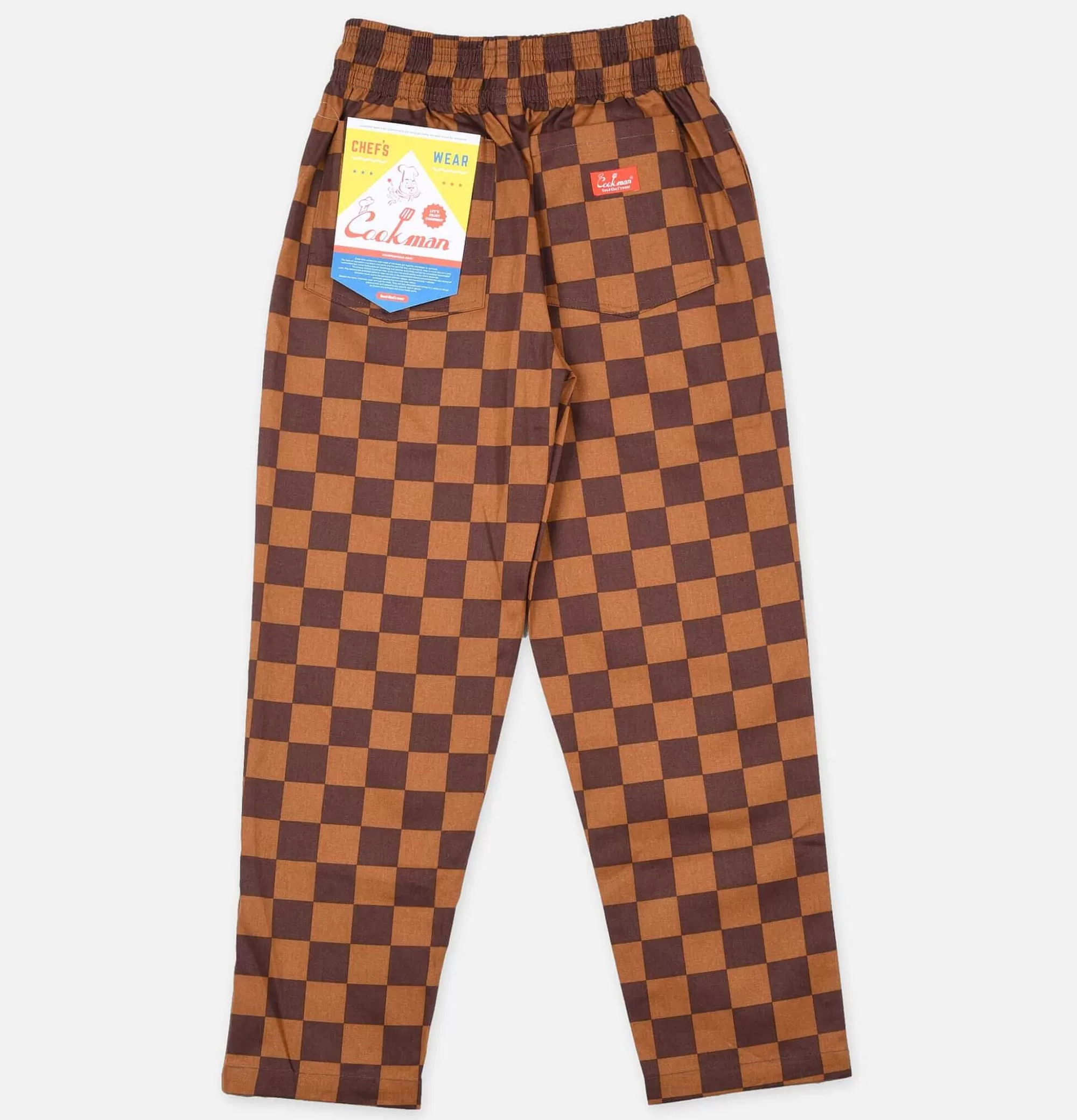 COOKMAN Chef Pant Checker Brown^ Pantalons