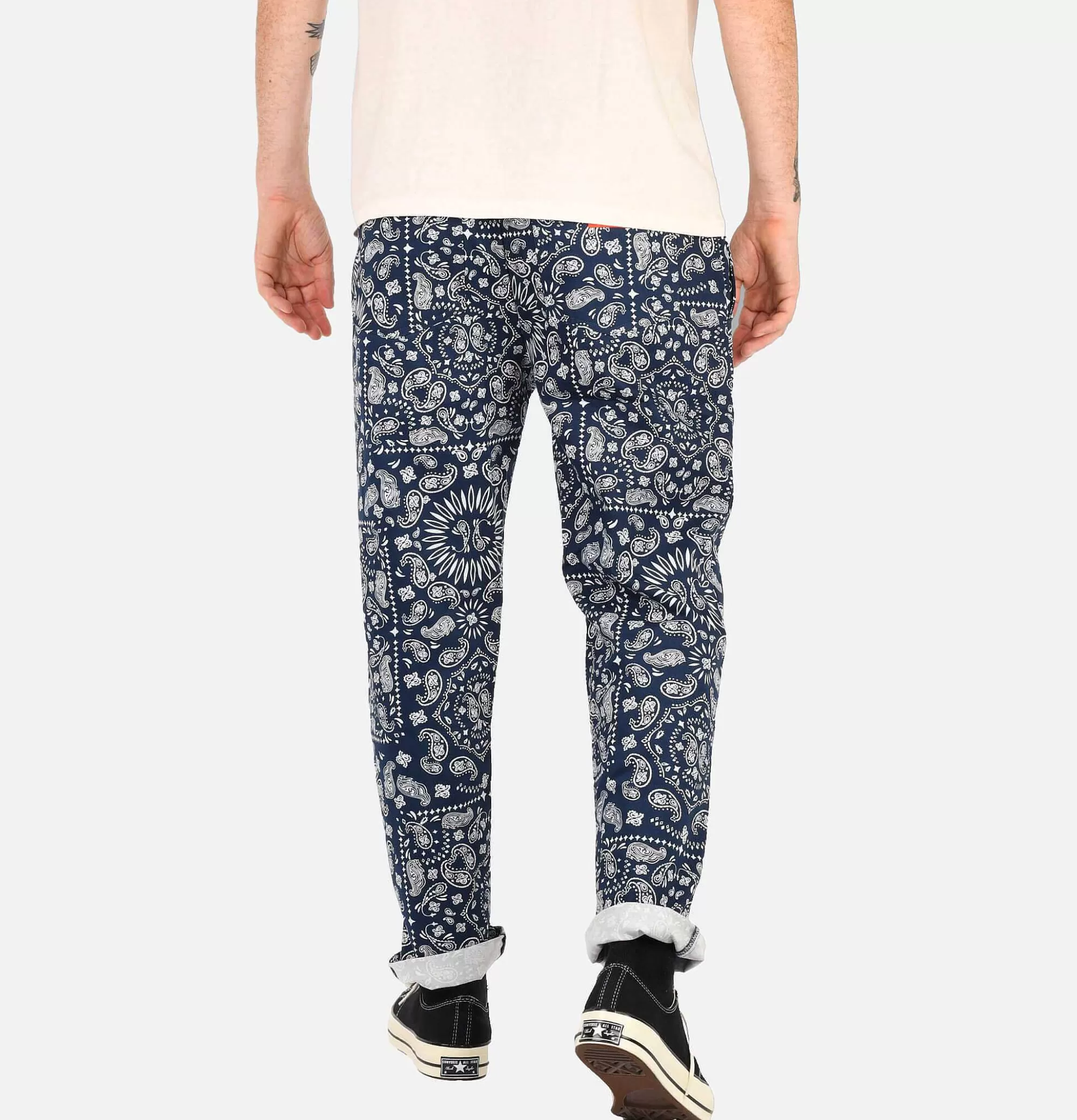 COOKMAN Chef Pant Paisley Navy^ Pantalons