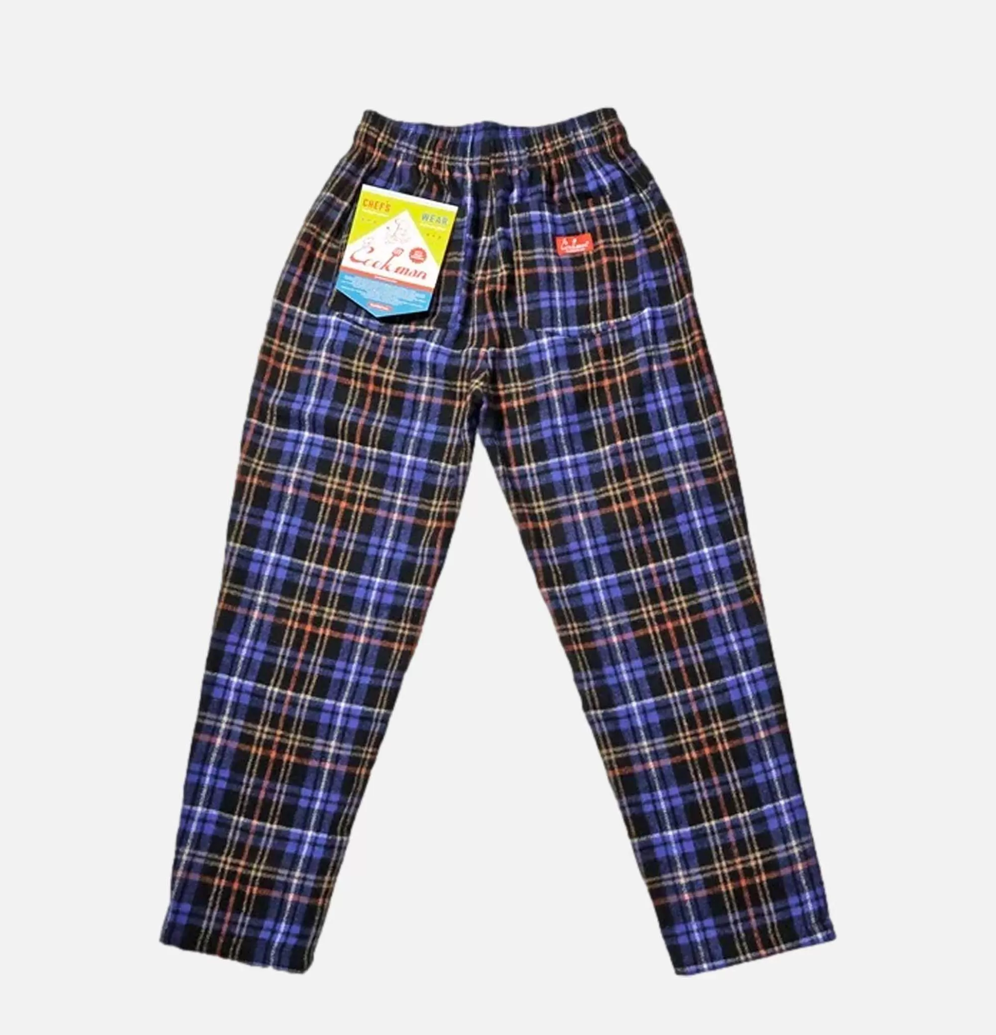 COOKMAN Chef Pant Woolmix Tartan Scott Navy^ Pantalons