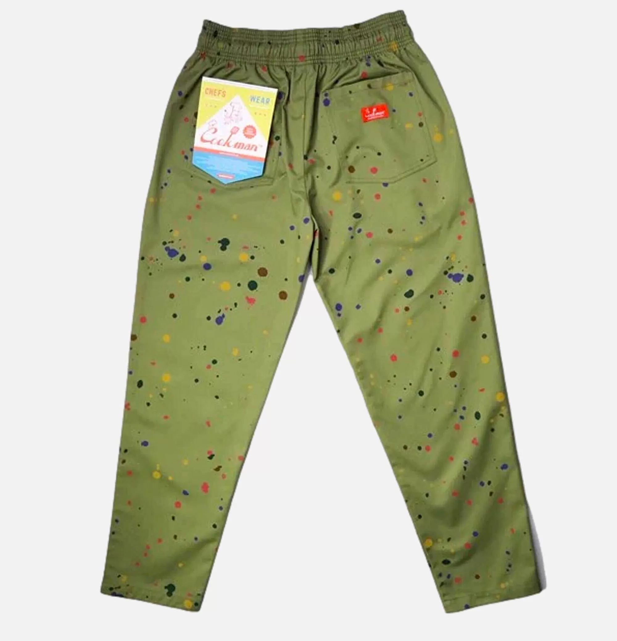 COOKMAN Chef Pants Sauce Splash Olive^ Pantalons