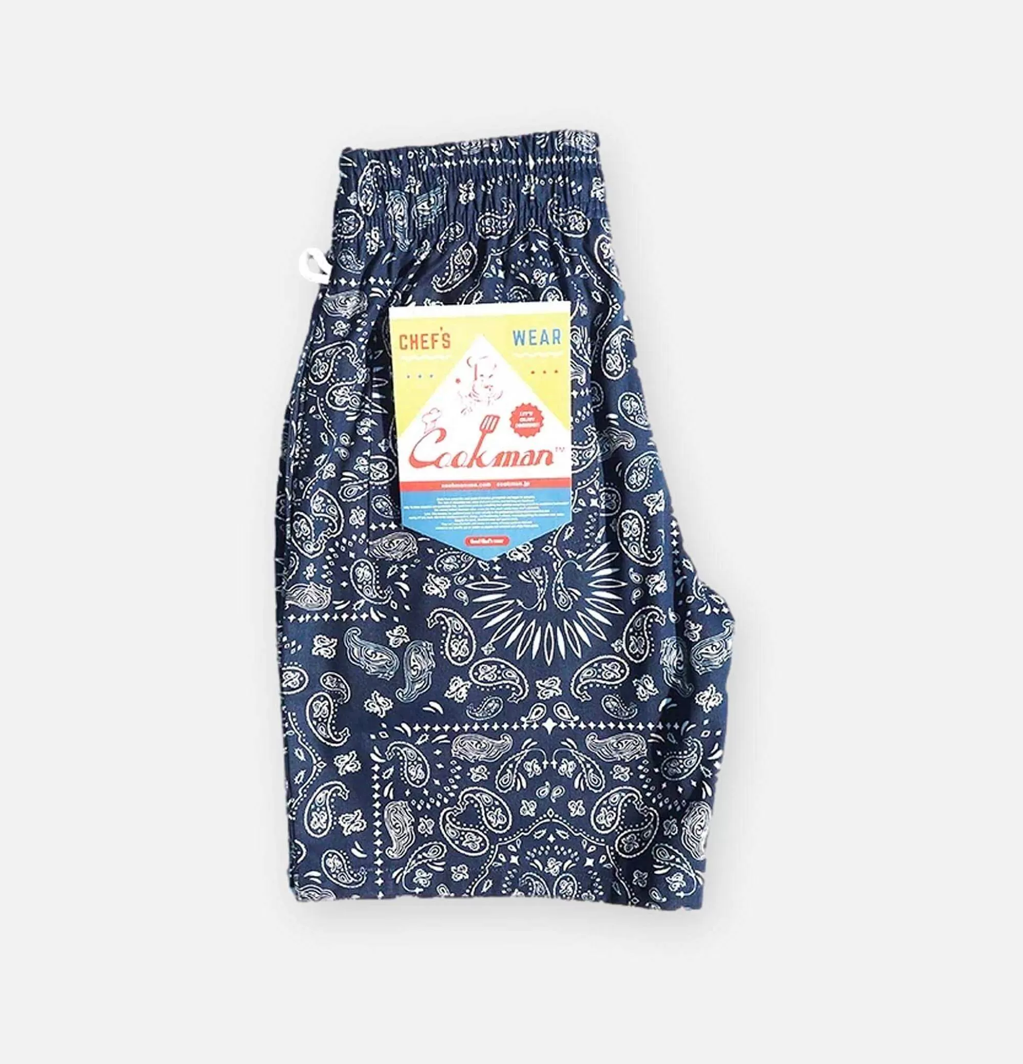 COOKMAN Chef Short Paisley Navy^ Shorts