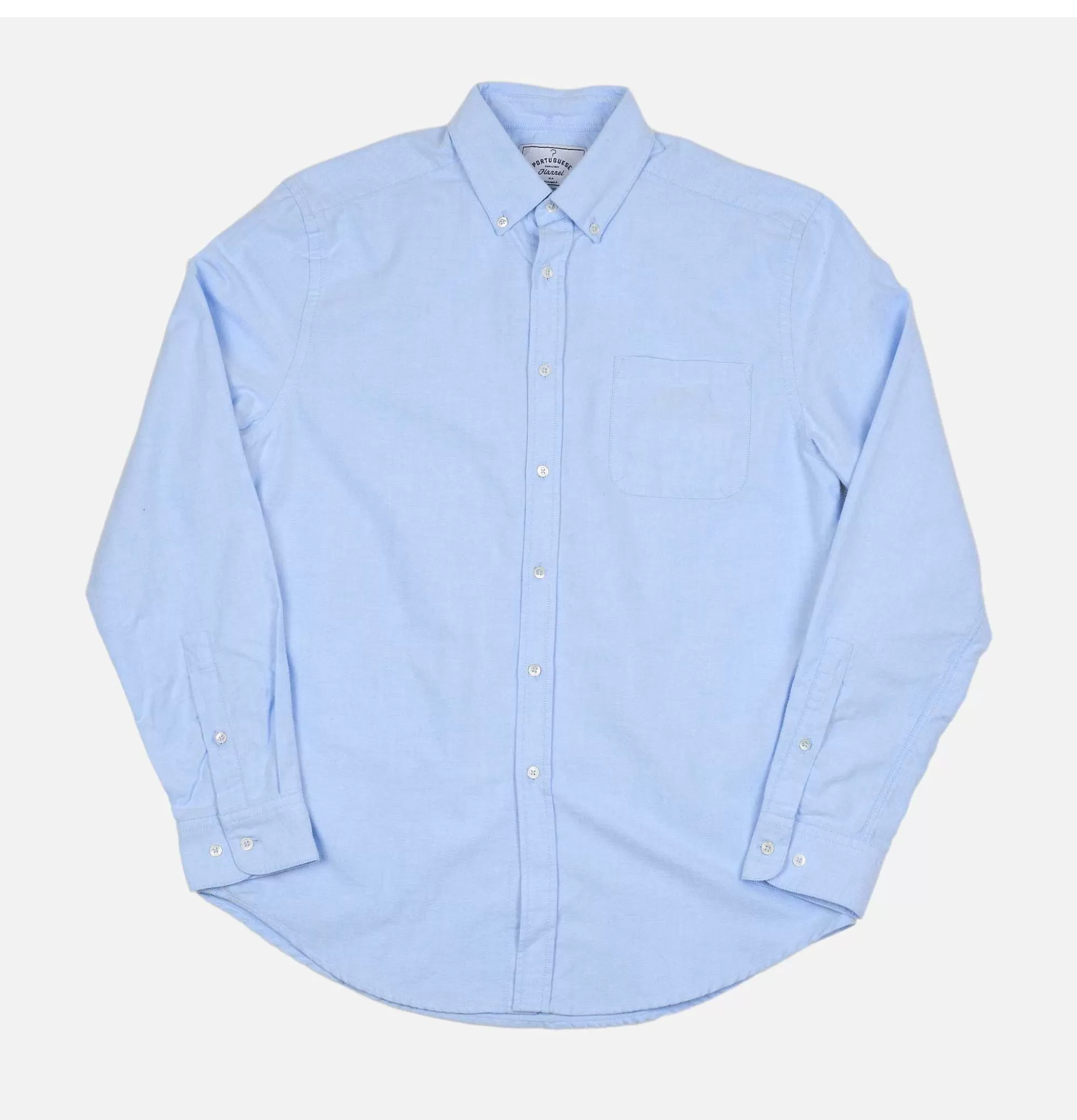 PORTUGUESE FLANNEL Chemise Brushed Oxford Blue^ Chemises & Polos