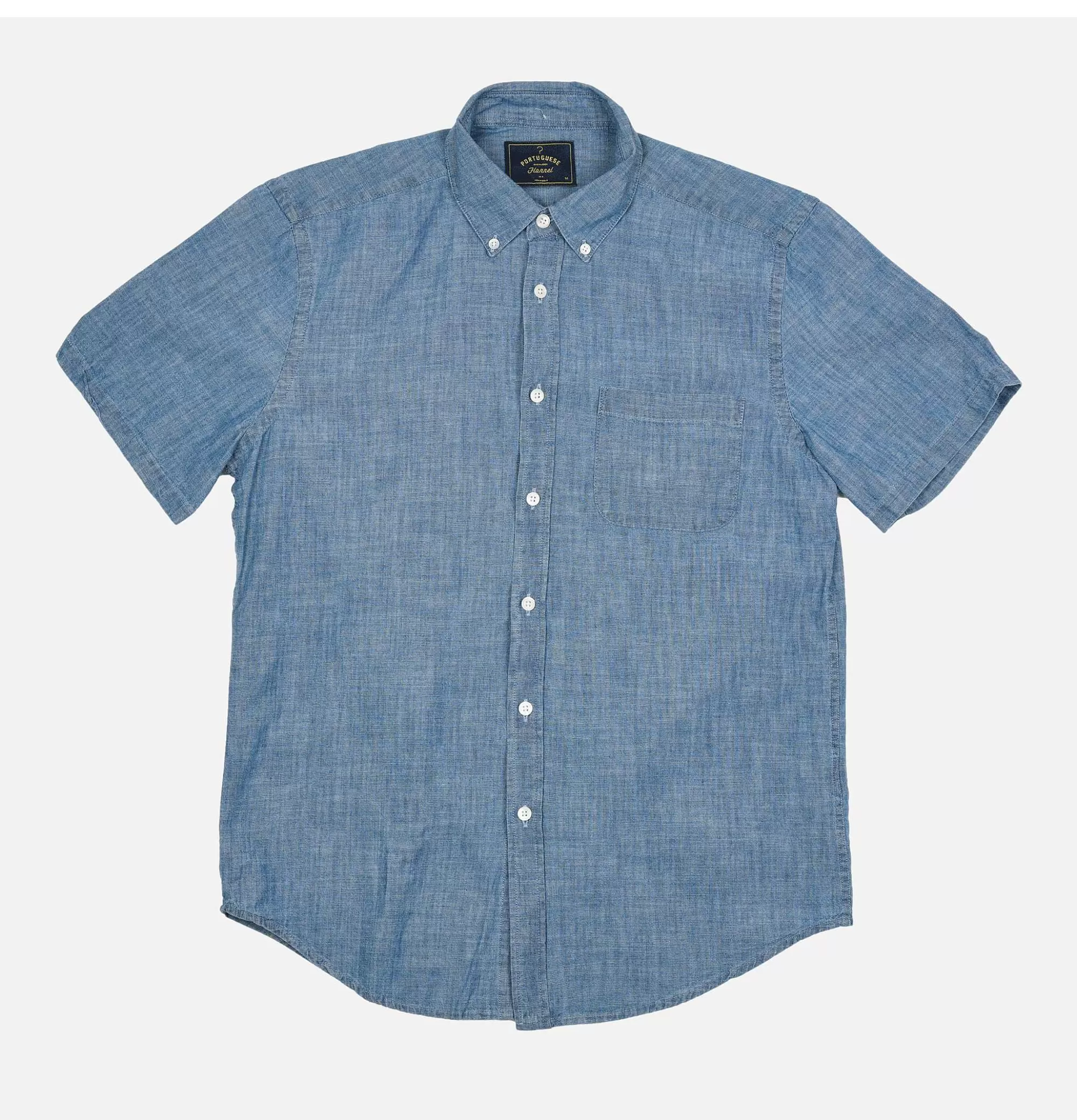 PORTUGUESE FLANNEL Chemise Chambray Ss Blue^ Chemises & Polos