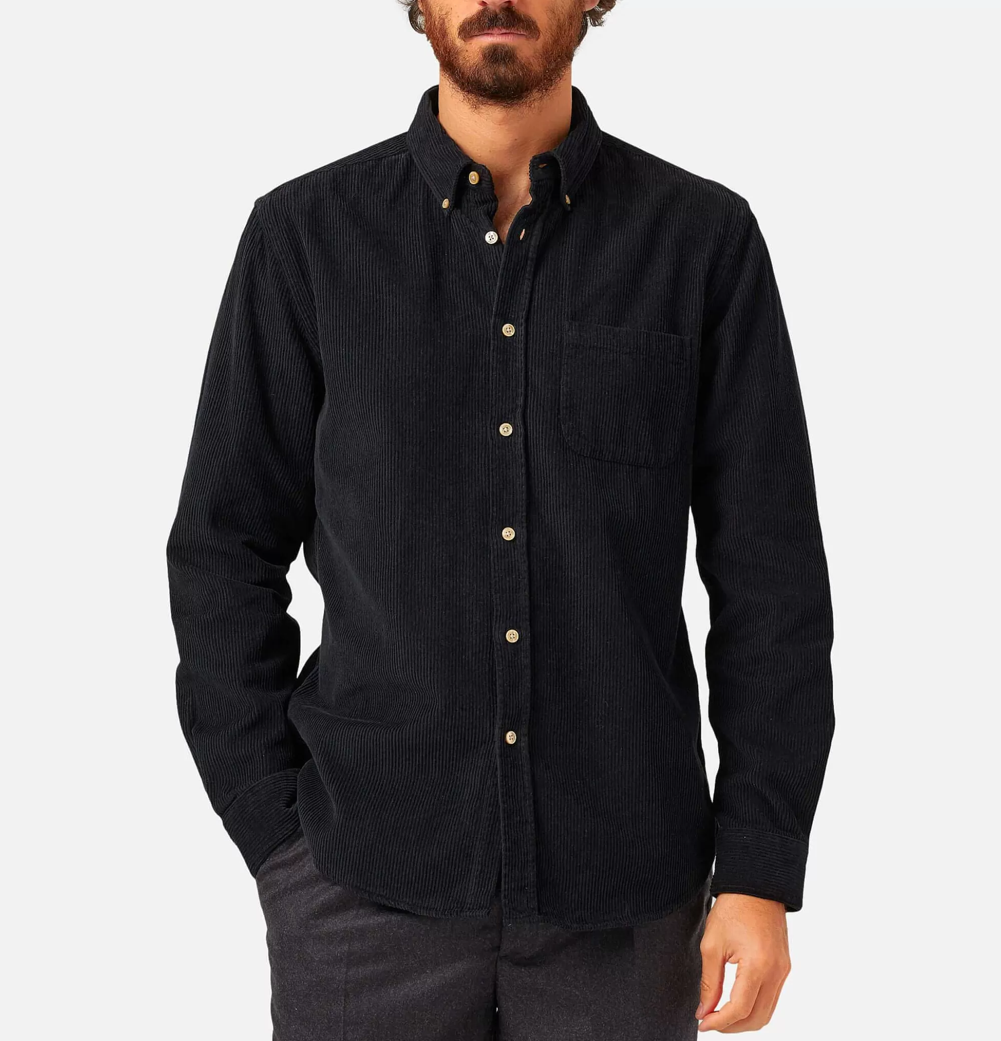 PORTUGUESE FLANNEL Chemise Lobo Black^ Chemises & Polos