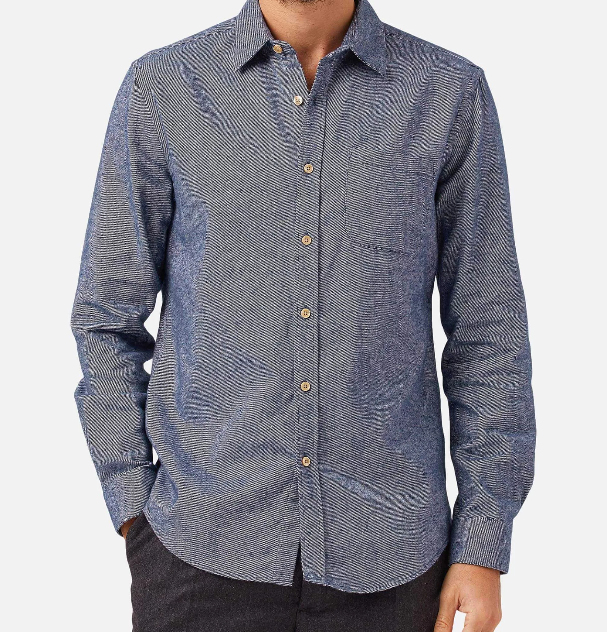 PORTUGUESE FLANNEL Chemise Teca Indigo^ Chemises & Polos