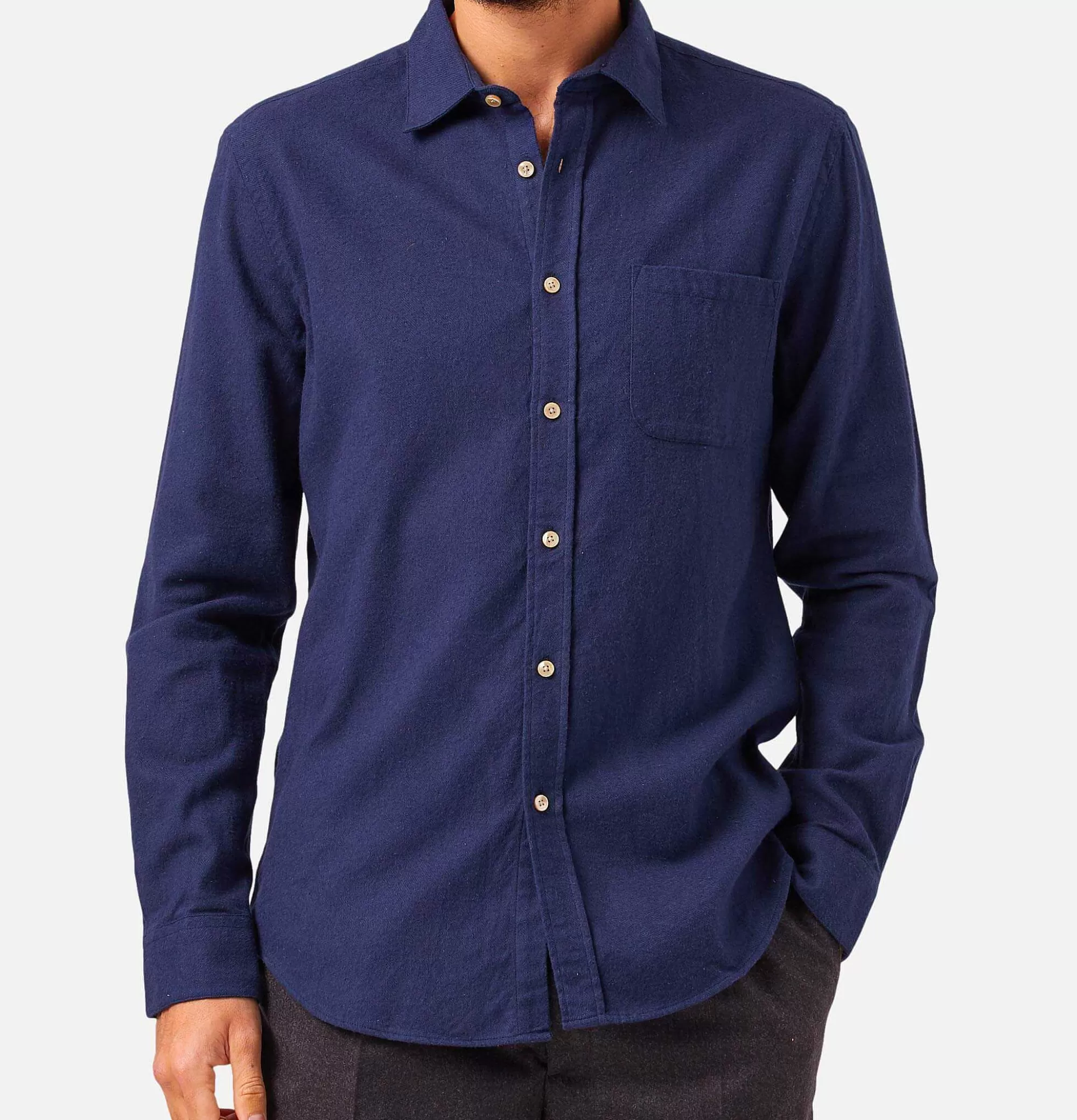 PORTUGUESE FLANNEL Chemise Teca Navy^ Chemises & Polos