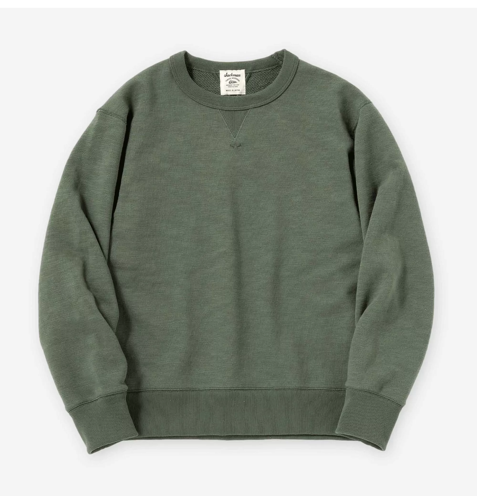 JACKMAN Crewneck Sweater Ash Green^ Sweats & Polaires