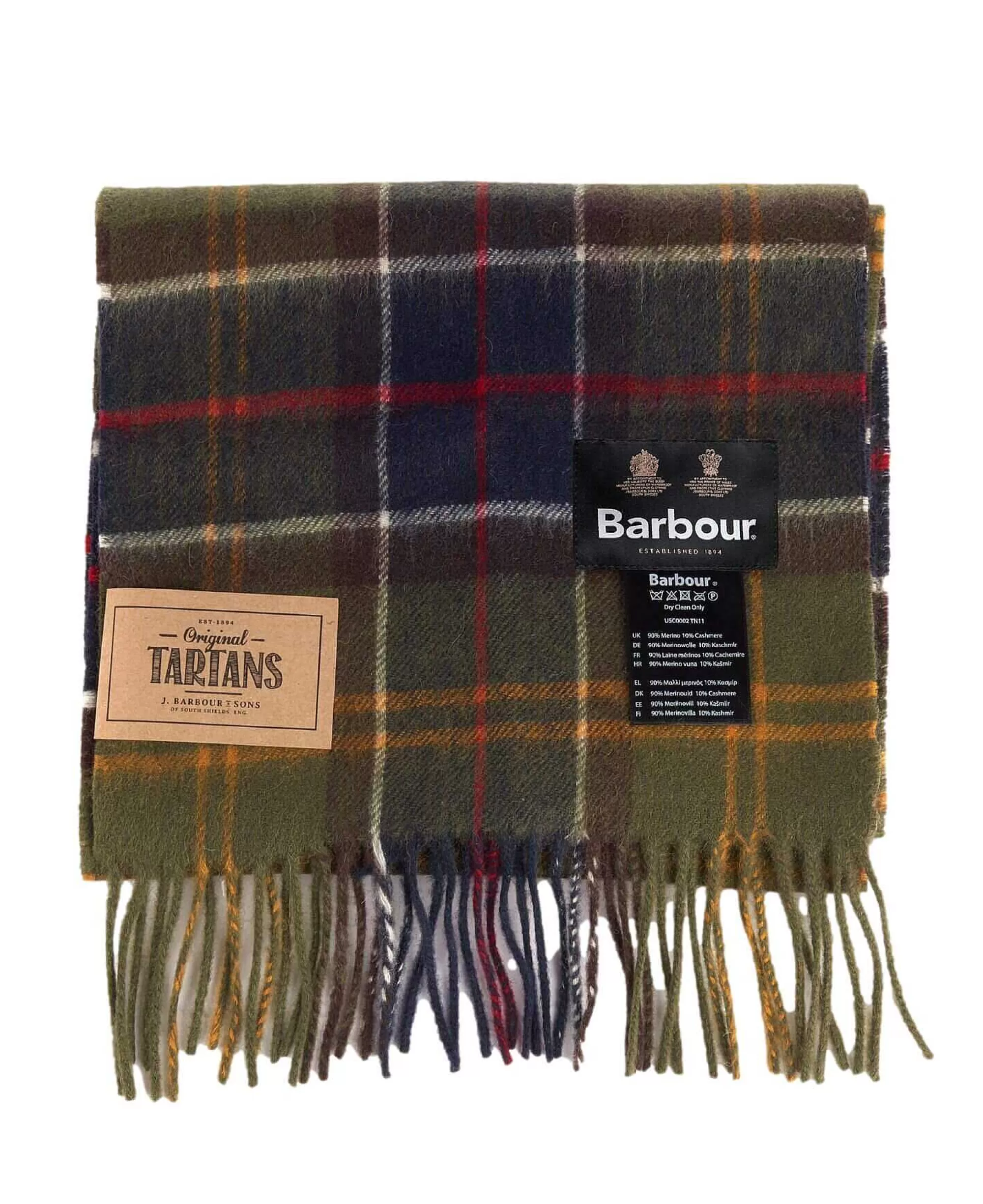 BARBOUR Echarpe Cashemire Tartan Brown^ Gants • Bonnets • Echarpes