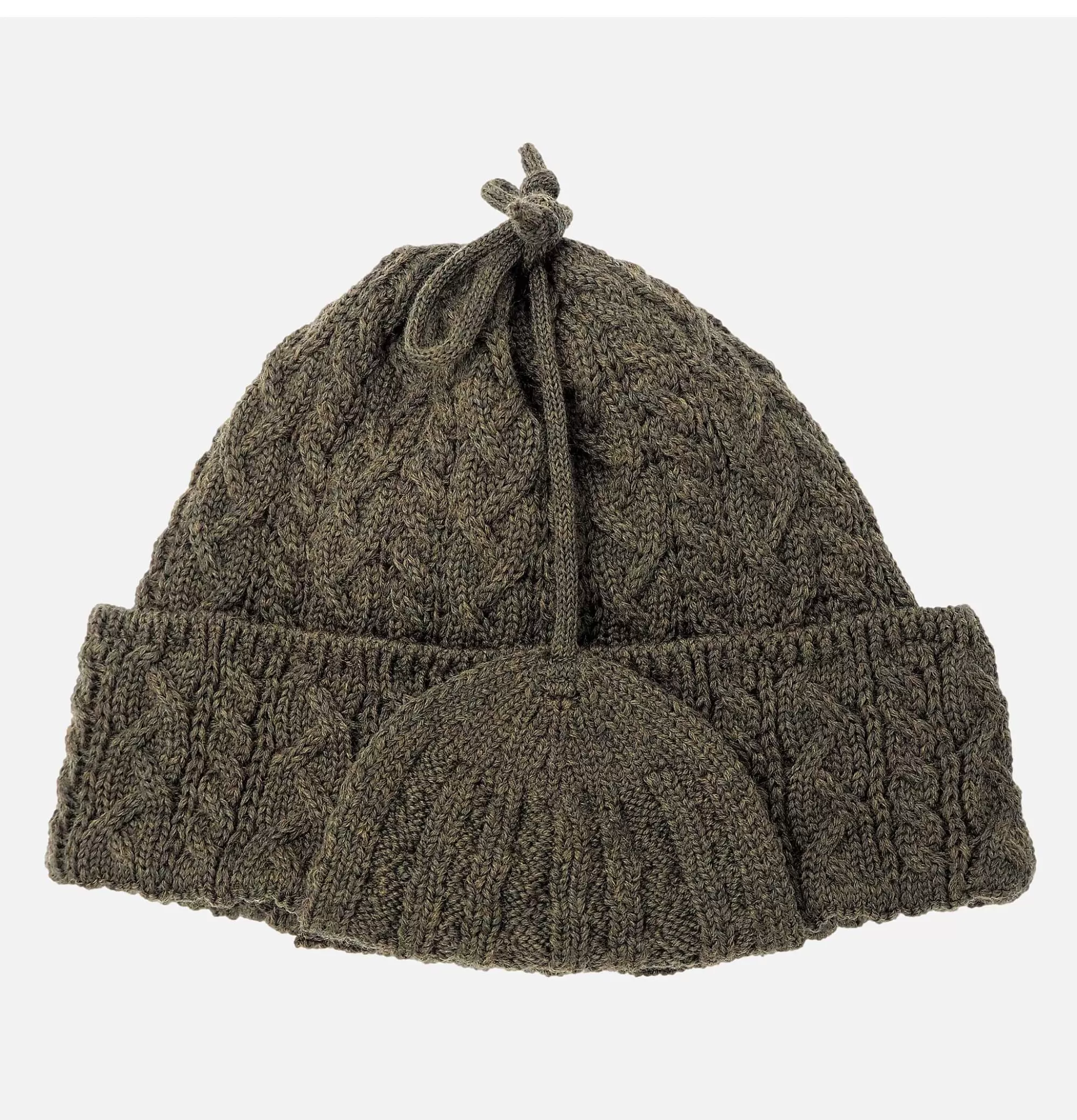 FOUND FEATHER Elias Knit Flightcap Olive^ Gants • Bonnets • Echarpes