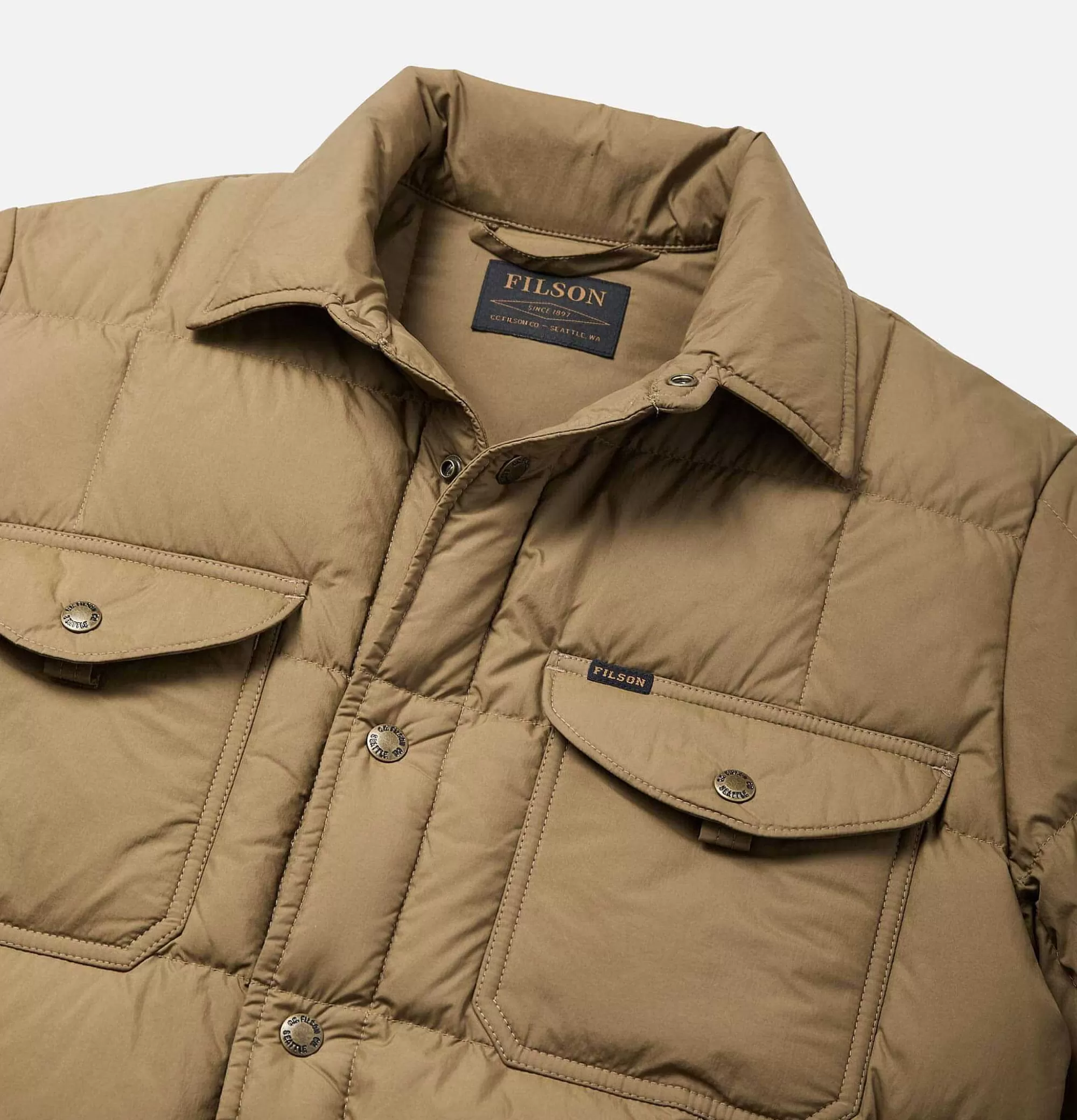 FILSON Lightweight Down Jac Shirt Tan^ Blousons & Manteaux