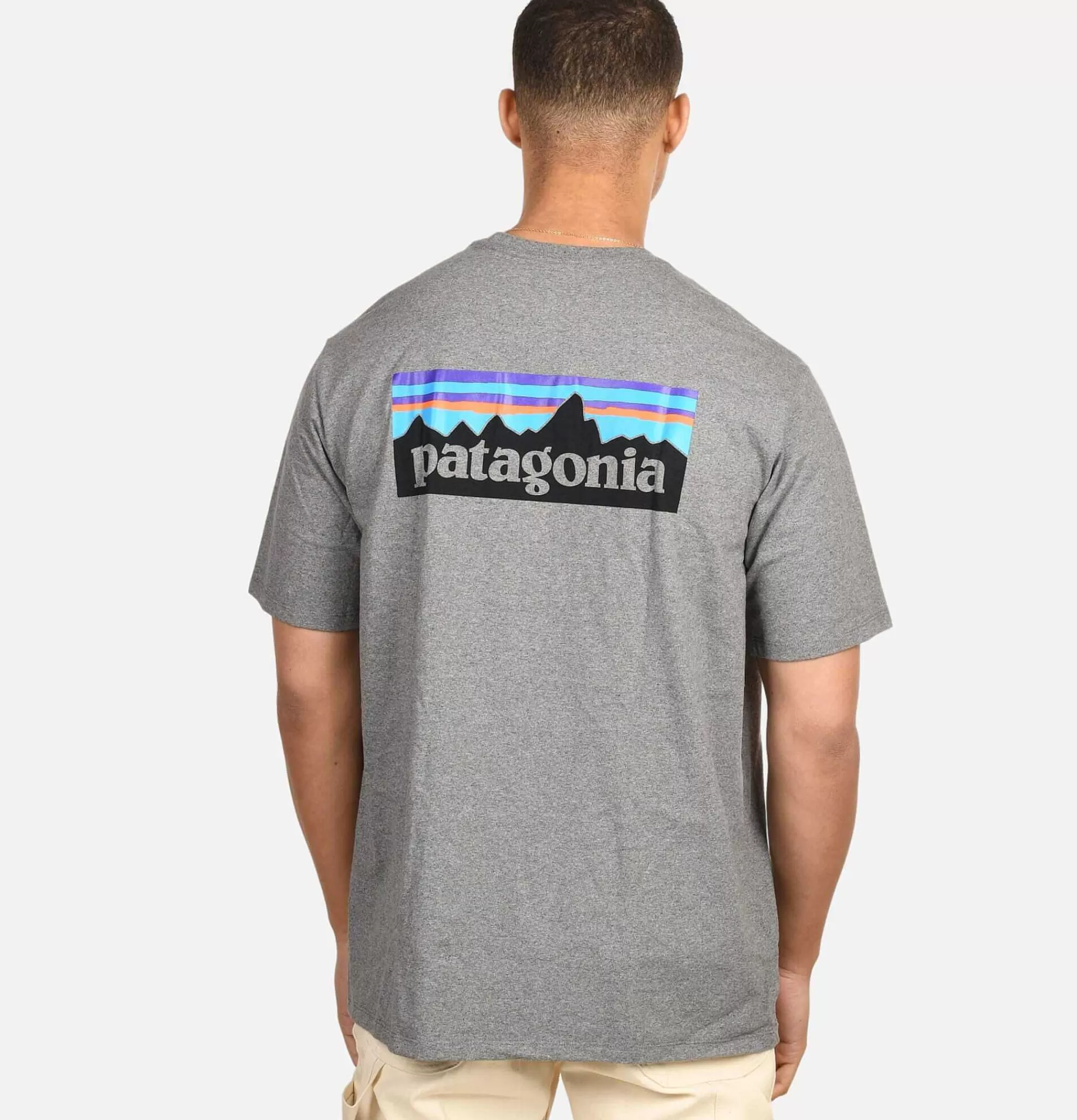 PATAGONIA P-6 Logo T-Shirt Gravel Heather^ T-Shirts