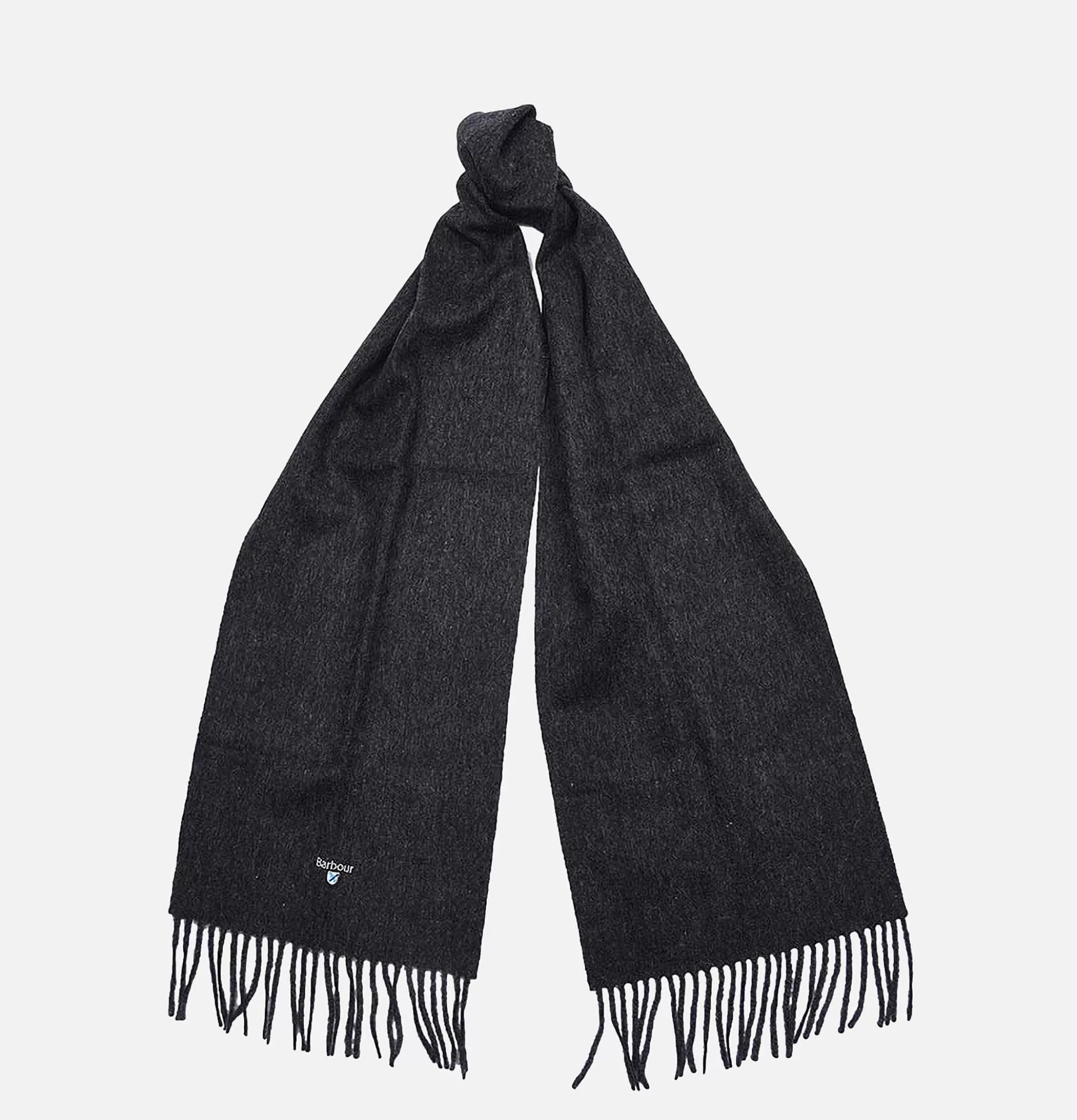 BARBOUR Plain Lambswool Scarf Charcoal^ Gants • Bonnets • Echarpes