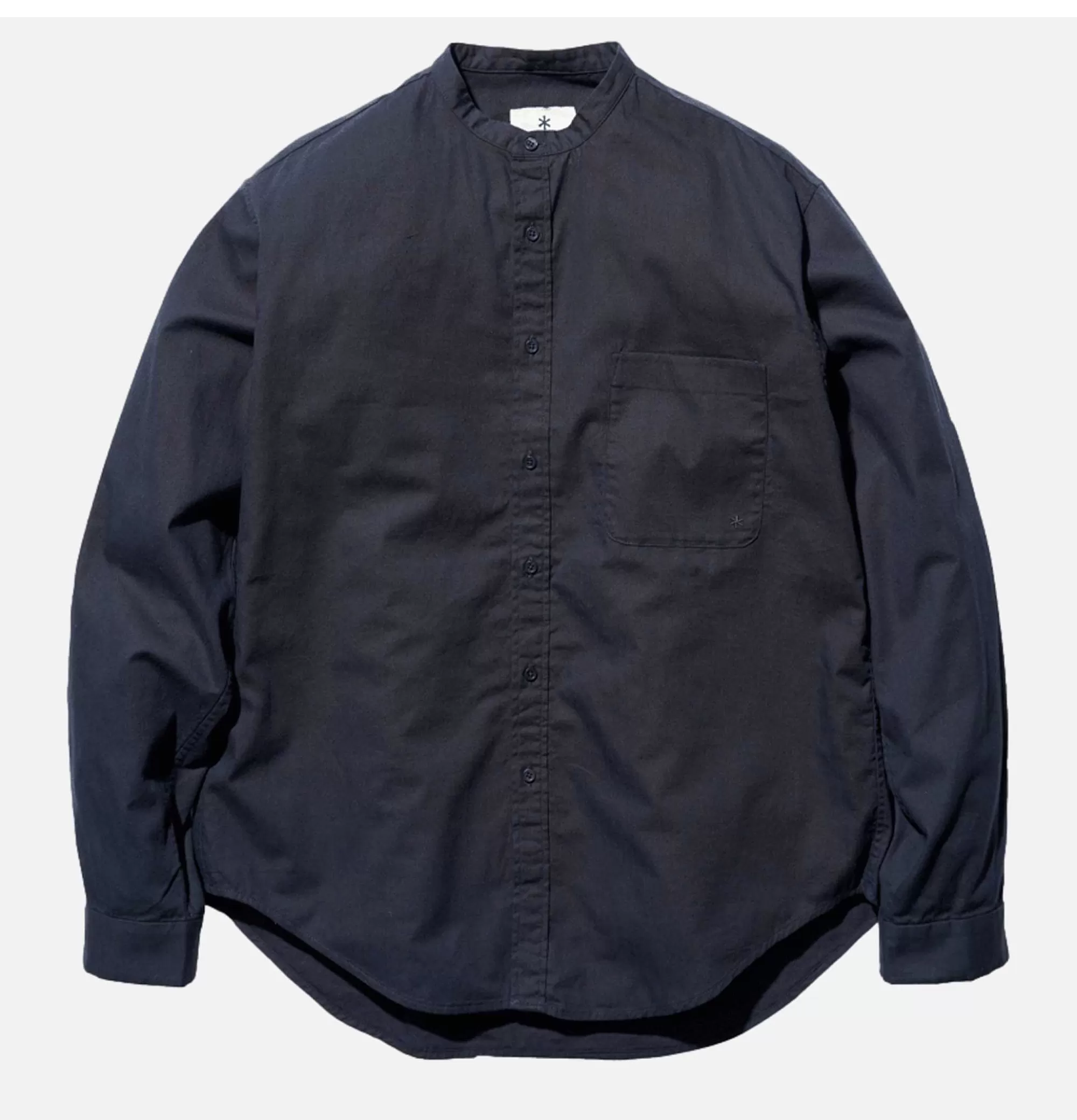 SNOW PEAK Poplin Stand Collar Shirt Navy^ Chemises & Polos