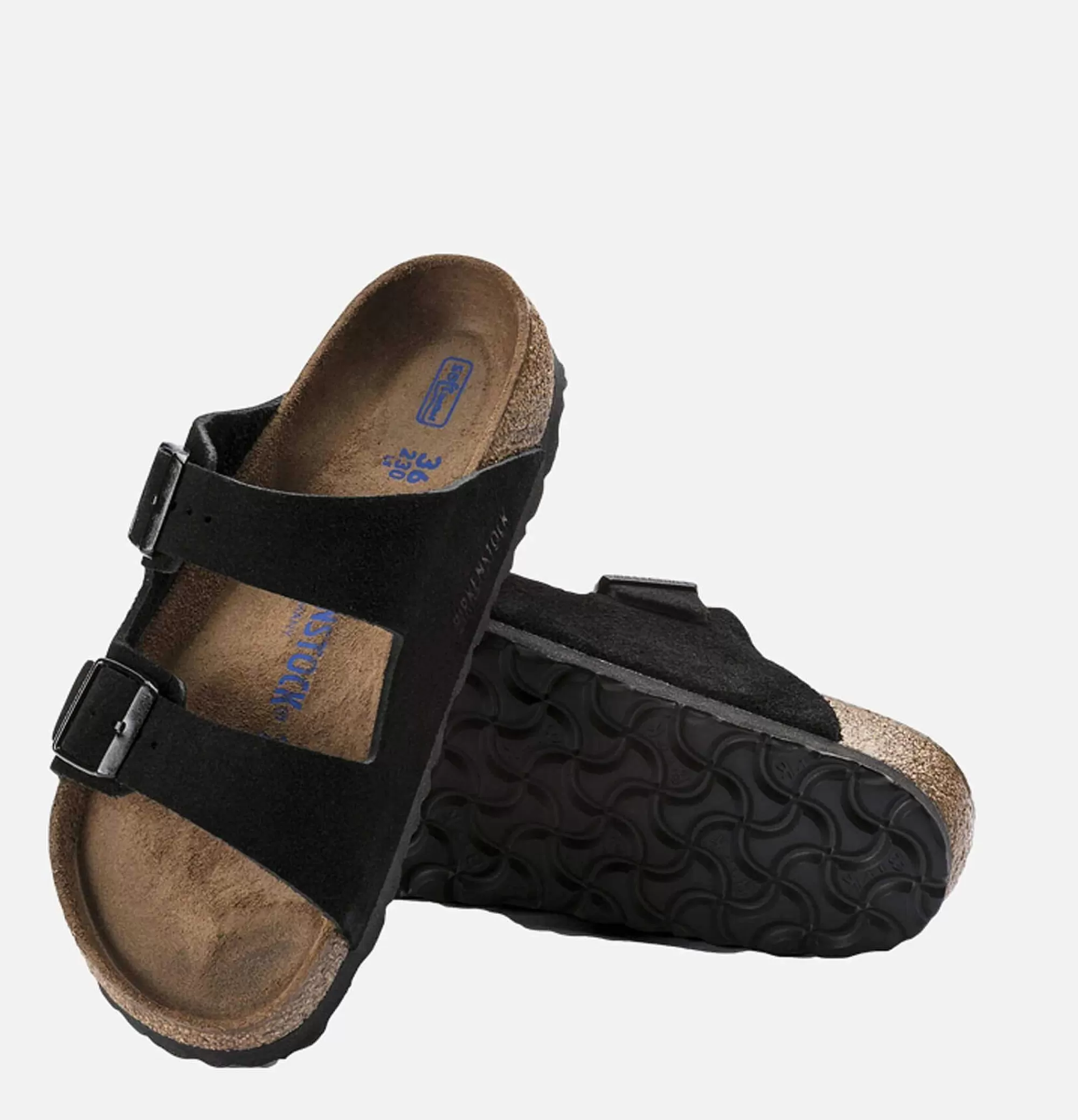 BIRKENSTOCK Sandales Arizona Softbed Black Suede^Femme Chaussures