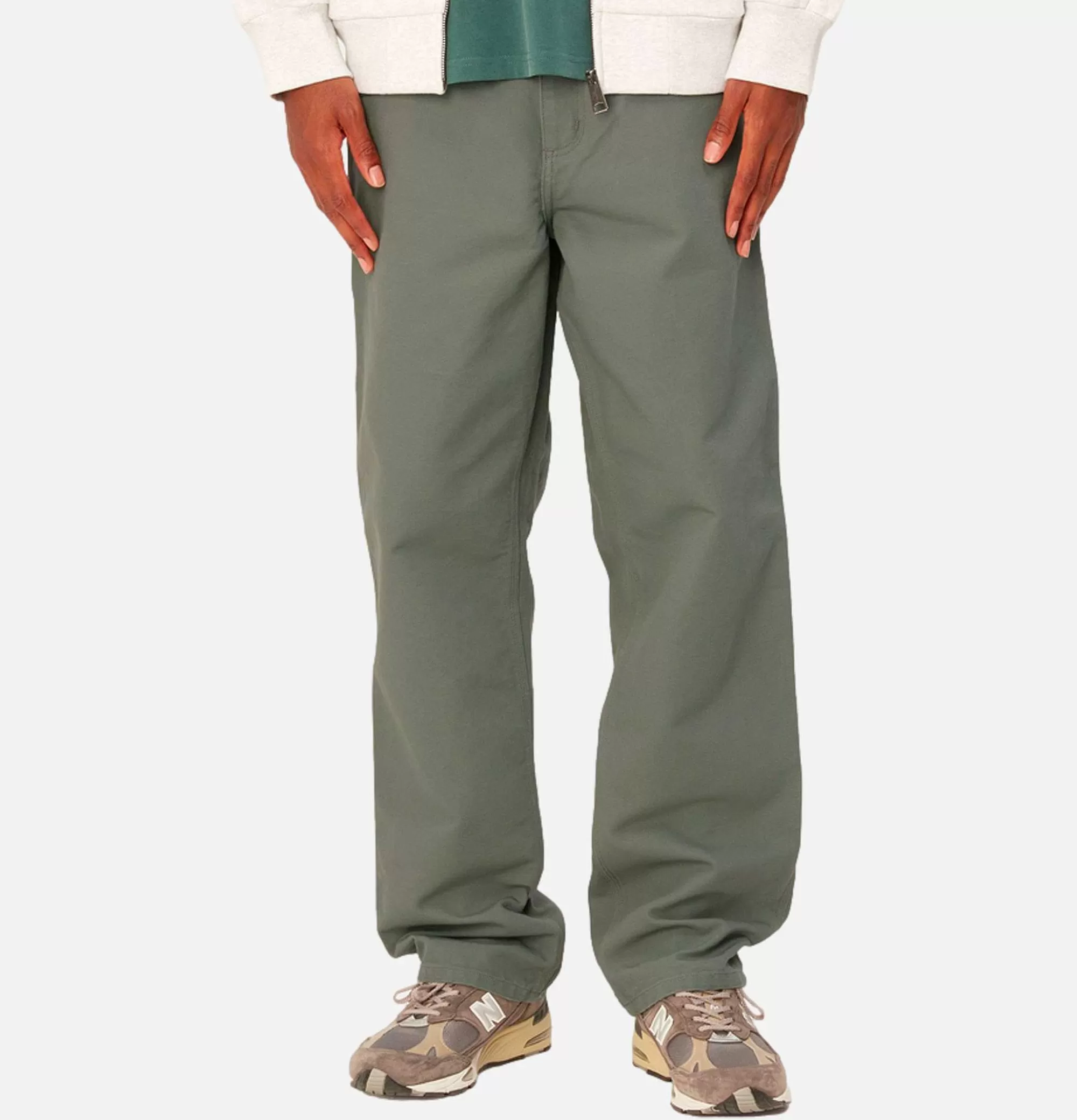 CARHARTT WIP Single Knee Pant Smoke Green^ Chinos