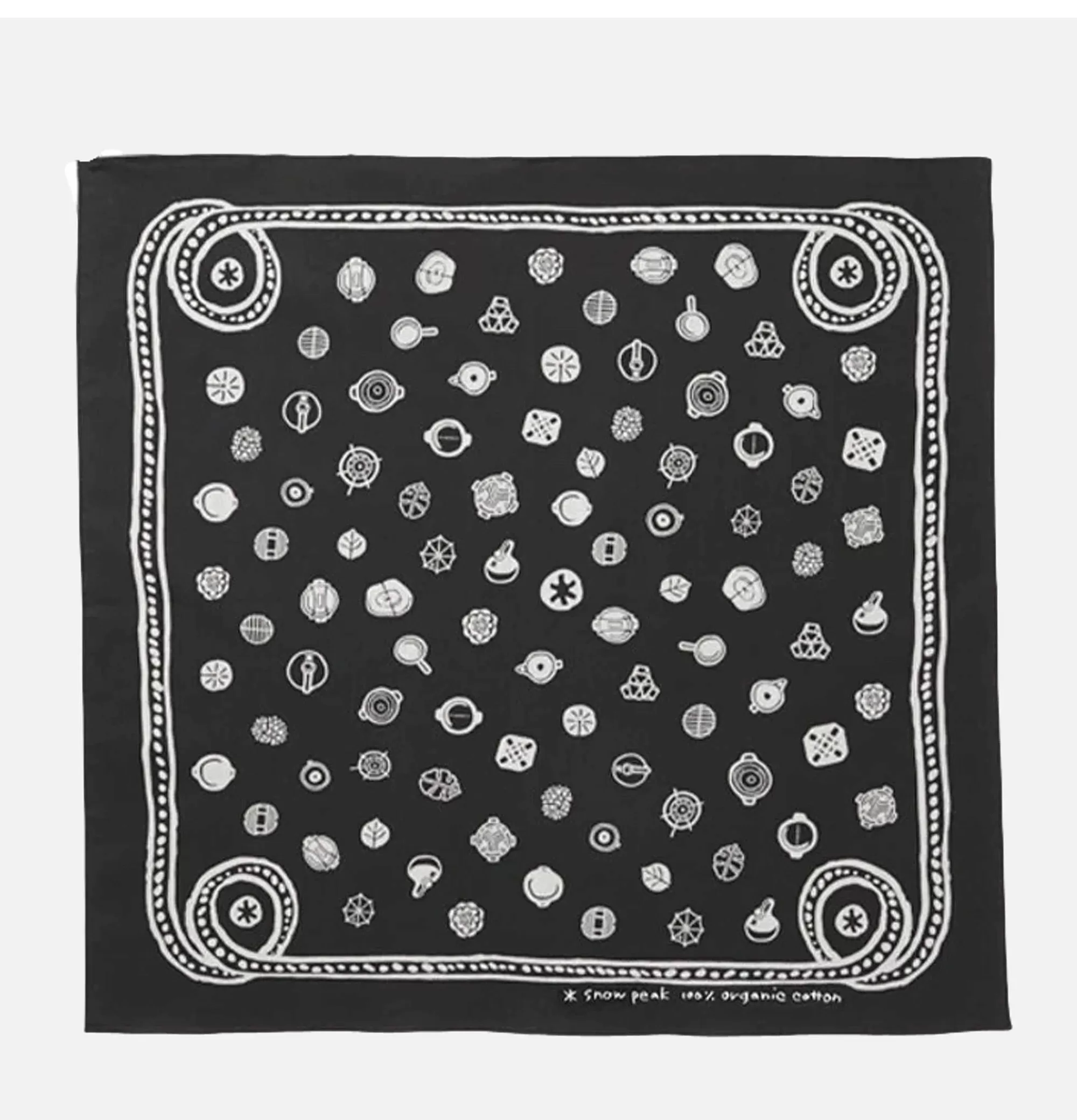 SNOW PEAK Sp Dot Bandana Black^ Accessoires