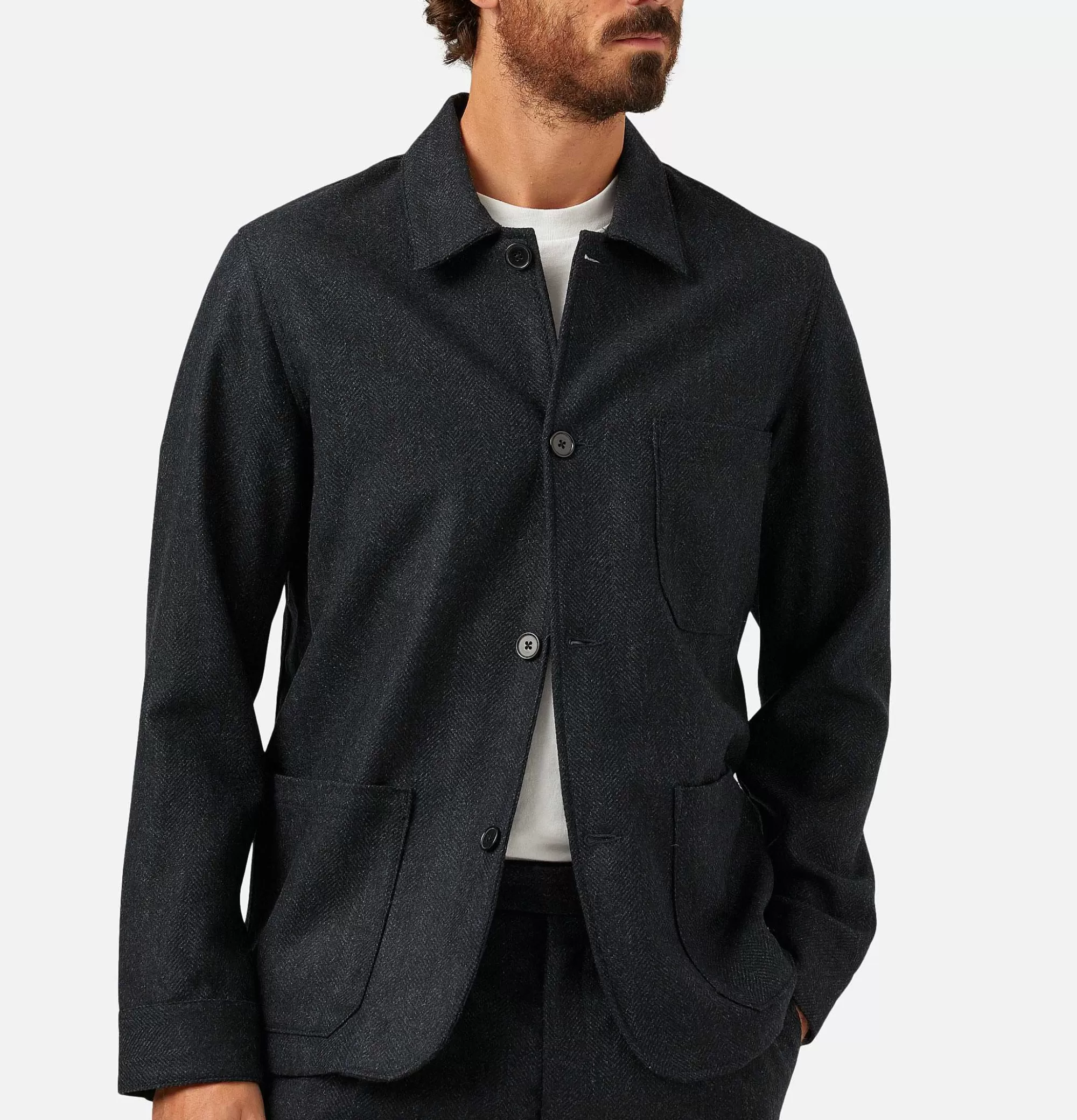 PORTUGUESE FLANNEL Veste Labura Herring Navy^ Chemises & Polos