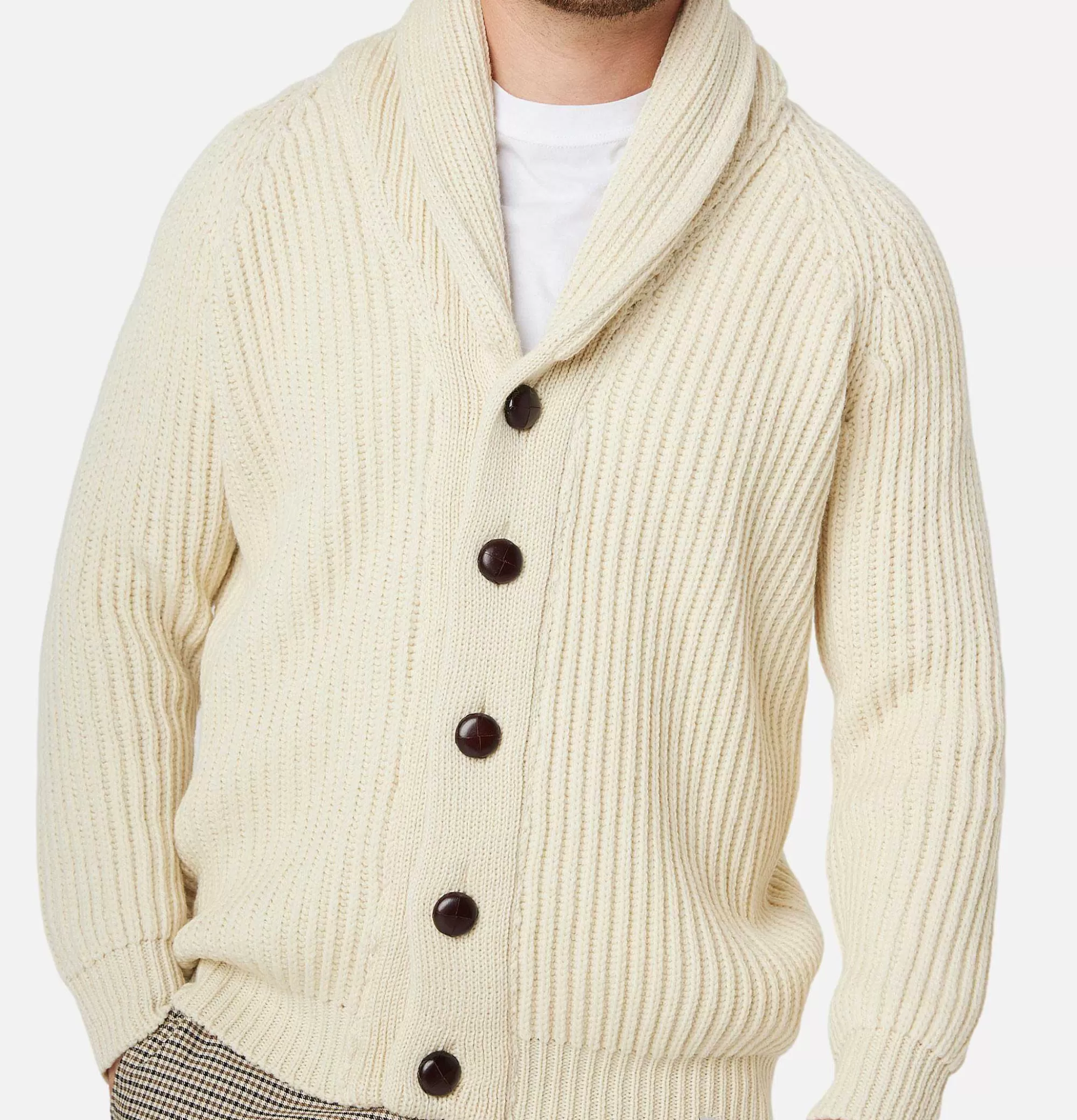 PEREGRINE Winston Crew Wool Ecru^ Pulls & Cardigans