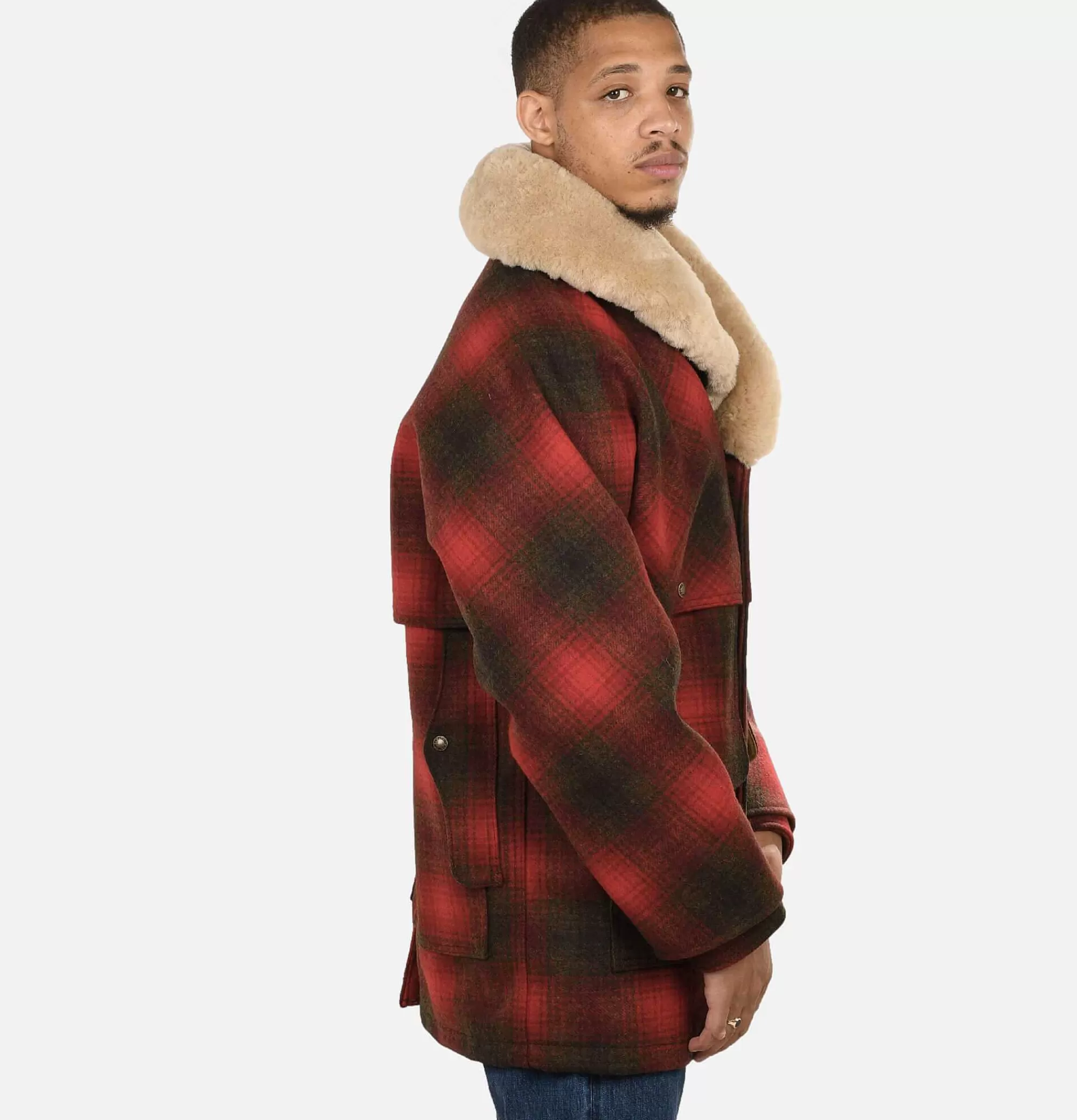 FILSON Woolpacker Coat Red Green^ Blousons & Manteaux