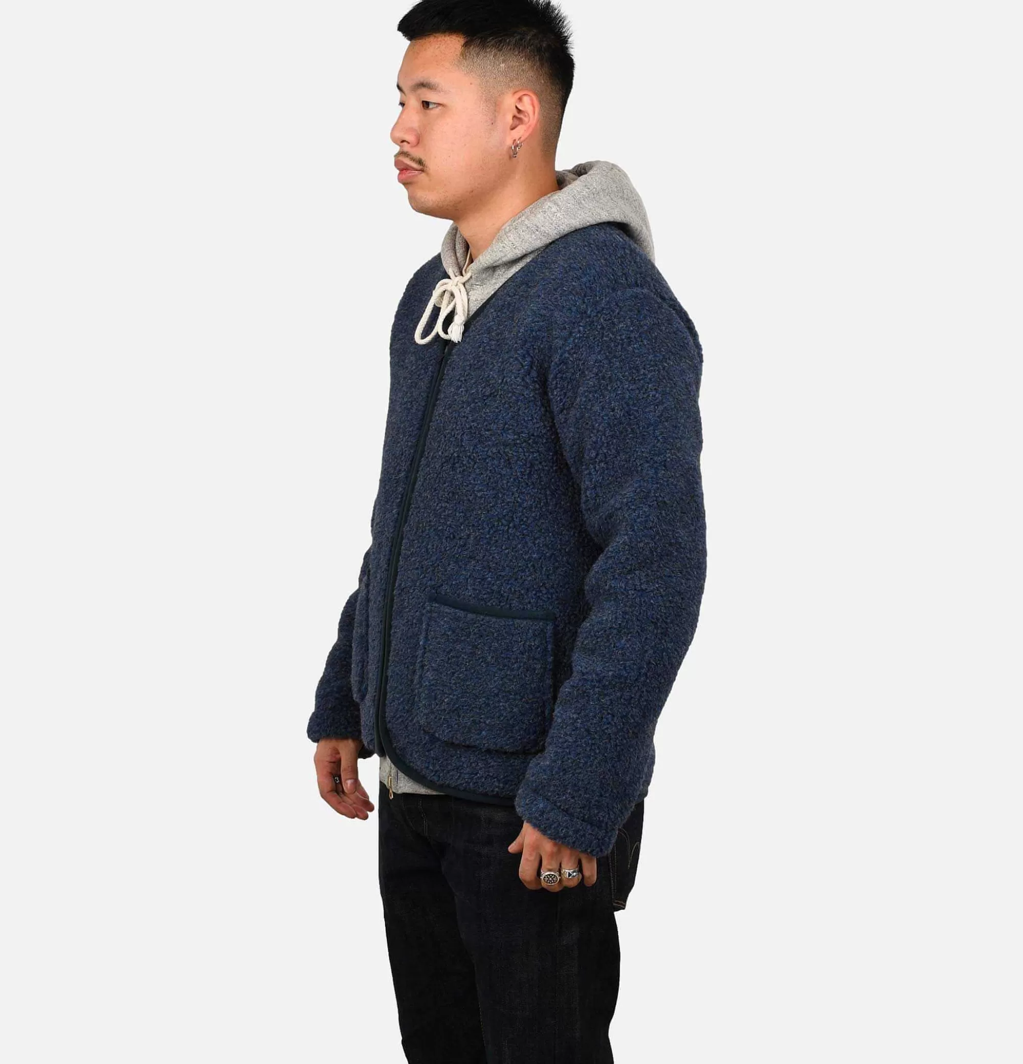 COLDBREAKER Zip Up Vee Cardigan Darkblue^ Sweats & Polaires