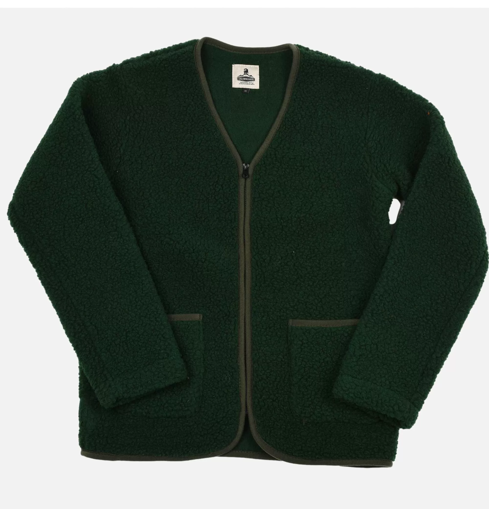 COLDBREAKER Zip Up Vee Cardigan Green^ Sweats & Polaires