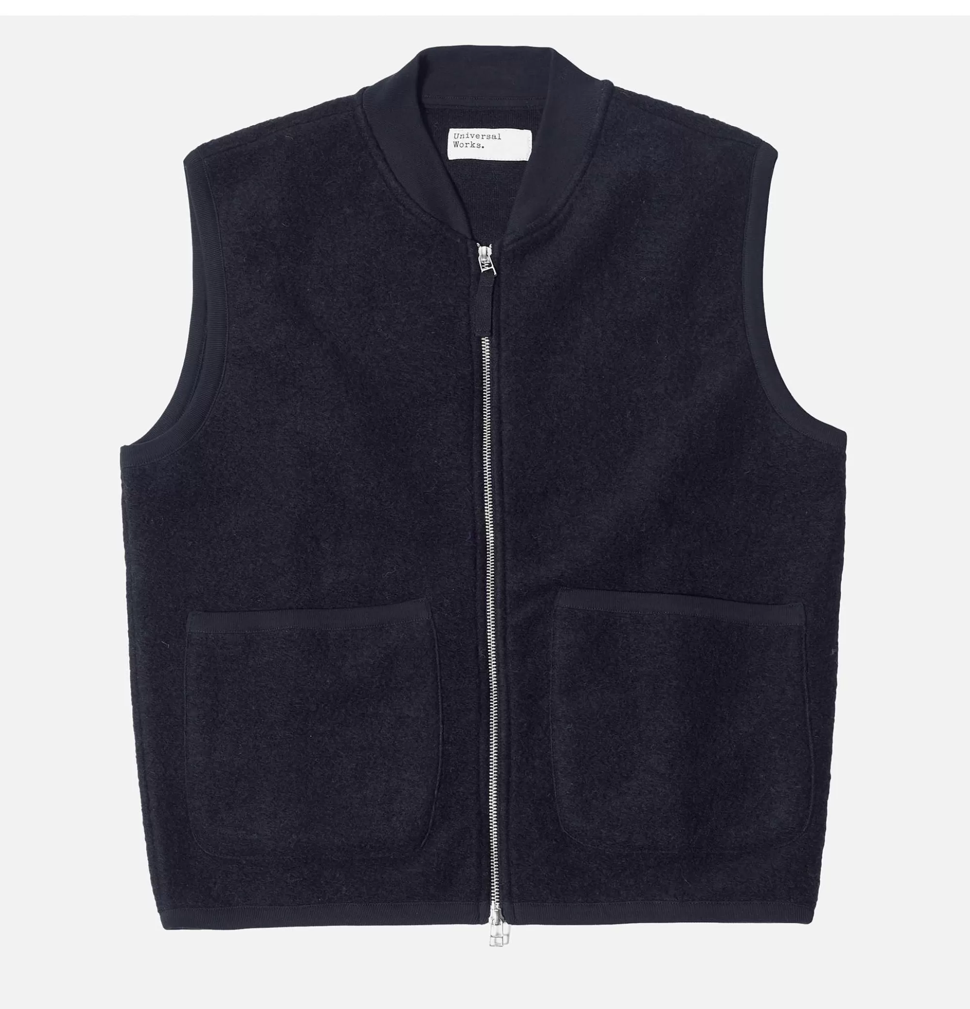 UNIVERSAL WORKS Zip Waistcoat Wool Black^ Pulls & Cardigans